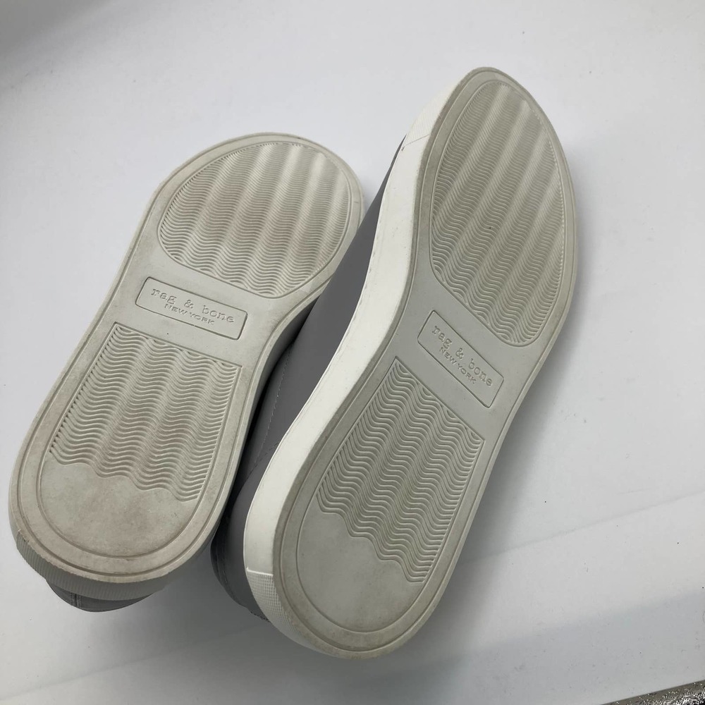 NEW RAG & BONE Kent embossed two-tone leather sneakers - Picture 3 of 7